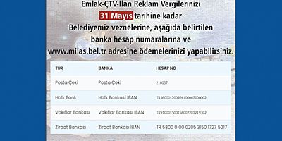 EMLAK - ÇTV - İLAN REKLAM VERGİLERİNDE SON GÜN 31 MAYIS