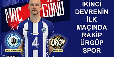 İKİNCİ DEVRENİN İLK MAÇINDA RAKİP ÜRGÜP SPOR