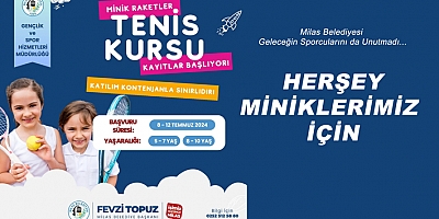MİNİK SPORCULAR İÇİN TENİS KURSU BAŞLIYOR